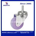 Medium Duty Purple PU Caster with Total Brake